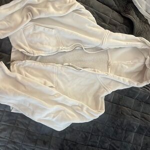 White John Galt cropped zip up